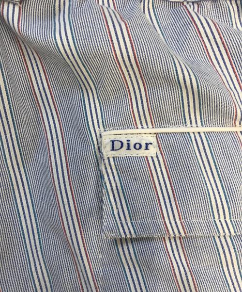 Christian Dior MONSIEUR（クリスチャンディオールムッシュ）Christian Dior MONSIEUR (クリスチャンディオールムッシュ) ストライプパンツ ブルー サイズ:Lの古着・服飾アイテム