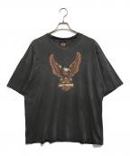 モーターサイクルTシャツモーターサイクルTシャツ）の古着「90s HARLEY-DAVIDSON(ハーレー・ダビッドソン) モーターサイクルTシャツ」｜ブラック