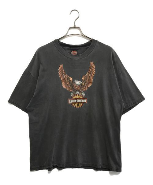 モーターサイクルTシャツ（モーターサイクルTシャツ）モーターサイクルTシャツ (モーターサイクルTシャツ) 90s HARLEY-DAVIDSON(ハーレー・ダビッドソン) モーターサイクルTシャツ ブラック サイズ:XXLの古着・服飾アイテム