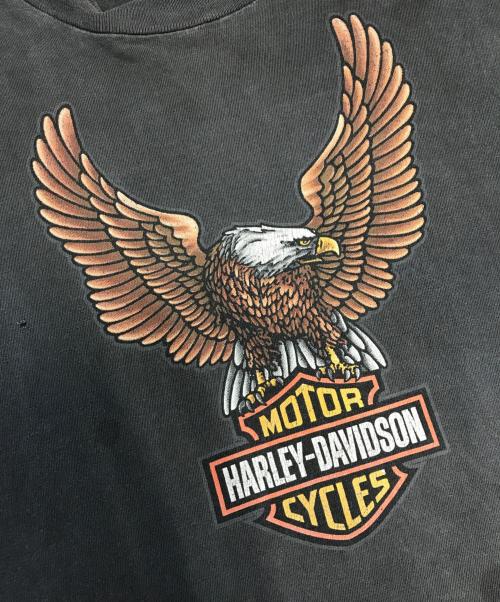 モーターサイクルTシャツ（モーターサイクルTシャツ）モーターサイクルTシャツ (モーターサイクルTシャツ) 90s HARLEY-DAVIDSON(ハーレー・ダビッドソン) モーターサイクルTシャツ ブラック サイズ:XXLの古着・服飾アイテム