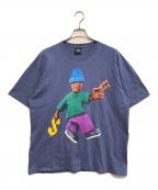 stussyステューシー）の古着「PEACE PROSPERITY Tee」｜ネイビー