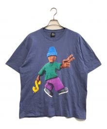 stussy（ステューシー）の古着「PEACE PROSPERITY Tee」｜ネイビー