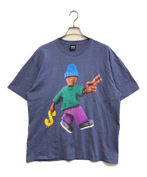 stussy（ステューシー）stussy (ステューシー) PEACE PROSPERITY Tee ネイビー サイズ:XLの古着・服飾アイテム
