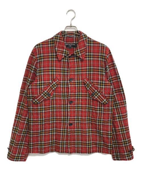 COMME des GARCONS HOMME（コムデギャルソン オム）COMME des GARCONS HOMME (コムデギャルソン オム) シャツジャケット レッド サイズ:Lの古着・服飾アイテム