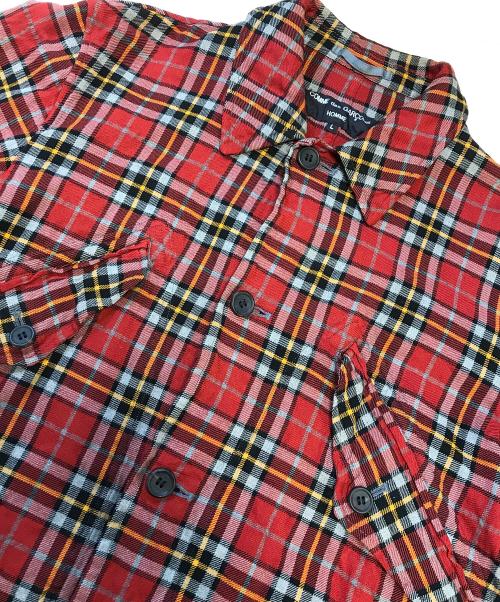 COMME des GARCONS HOMME（コムデギャルソン オム）COMME des GARCONS HOMME (コムデギャルソン オム) シャツジャケット レッド サイズ:Lの古着・服飾アイテム