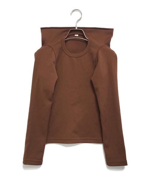 COMME des GARCONS（コムデギャルソン）COMME des GARCONS (コムデギャルソン) 変形ロングスリーブカットソー ブラウン サイズ:SSの古着・服飾アイテム