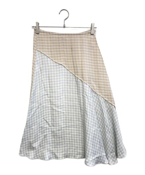 Acne studios（アクネ ストゥディオズ）Acne studios (アクネ ストゥディオズ) スカート ブルー×ベージュ サイズ:34の古着・服飾アイテム