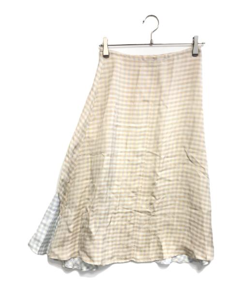 Acne studios（アクネ ストゥディオズ）Acne studios (アクネ ストゥディオズ) スカート ブルー×ベージュ サイズ:34の古着・服飾アイテム
