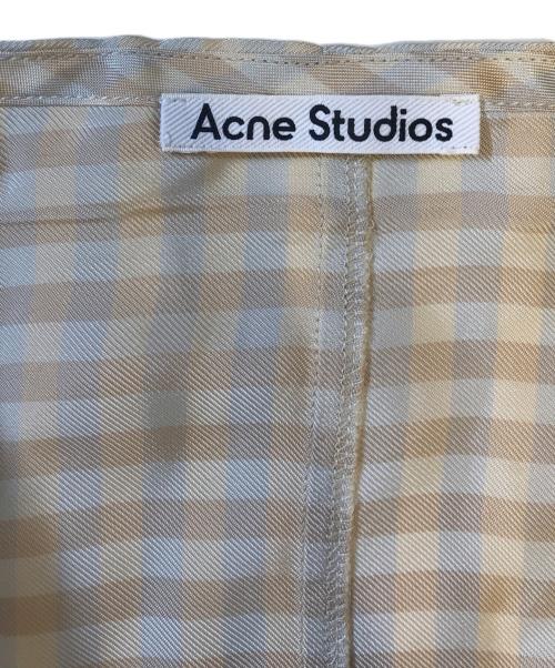 Acne studios（アクネ ストゥディオズ）Acne studios (アクネ ストゥディオズ) スカート ブルー×ベージュ サイズ:34の古着・服飾アイテム