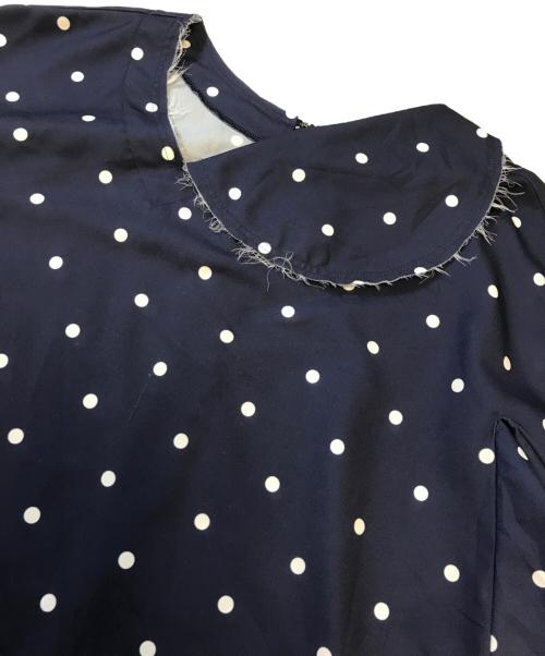COMME des GARCONS COMME des GARCONS（コムデギャルソン コムデギャルソン）COMME des GARCONS COMME des GARCONS (コムデギャルソン コムデギャルソン) ドットブラウス ネイビー サイズ:XSの古着・服飾アイテム