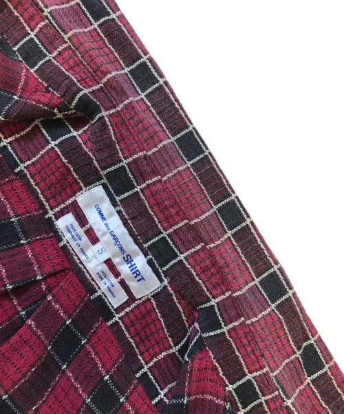 COMME des GARCONS SHIRT（コムデギャルソンシャツ）COMME des GARCONS SHIRT (コムデギャルソンシャツ) S/Sチェックシャツ レッド サイズ:Sの古着・服飾アイテム