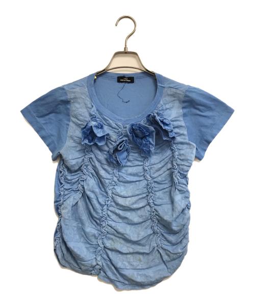 tricot COMME des GARCONS（トリココムデギャルソン）tricot COMME des GARCONS (トリココムデギャルソン) シャーリングカットソー スカイブルー サイズ:Sの古着・服飾アイテム