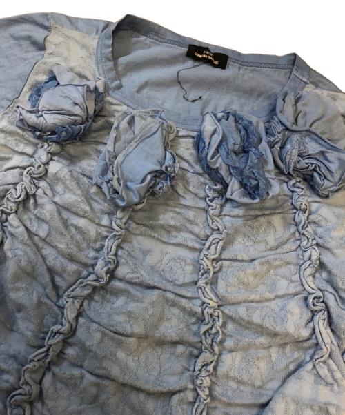tricot COMME des GARCONS（トリココムデギャルソン）tricot COMME des GARCONS (トリココムデギャルソン) シャーリングカットソー スカイブルー サイズ:Sの古着・服飾アイテム
