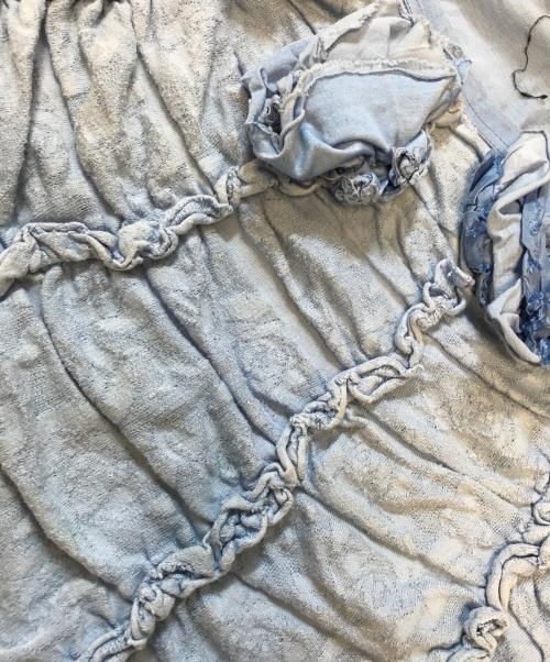 tricot COMME des GARCONS（トリココムデギャルソン）tricot COMME des GARCONS (トリココムデギャルソン) シャーリングカットソー スカイブルー サイズ:Sの古着・服飾アイテム