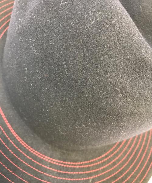 THE FACTORY MADE（ザファクトリーメイド）THE FACTORY MADE (ザファクトリーメイド) HEADS (ヘッズ) BRIM STITCH HAT ブラック サイズ:59cmの古着・服飾アイテム