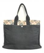 BURBERRY BLUE LABELバーバリー ブルー レーベル）の古着「ノバチェックトートバッグ」｜ブラック