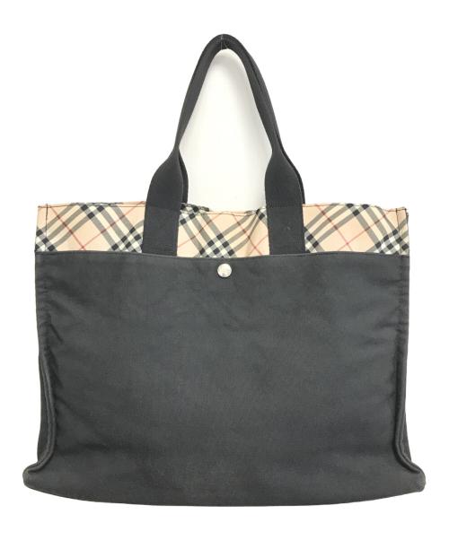 BURBERRY BLUE LABEL（バーバリー ブルー レーベル）BURBERRY BLUE LABEL (バーバリー ブルー レーベル) ノバチェックトートバッグ ブラック サイズ:表記なしの古着・服飾アイテム
