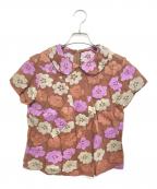 ROBE DE CHAMBRE COMME DES GARCONSローブドシャンブル コムデギャルソン）の古着「丸襟花柄ブラウス」｜ブラウン