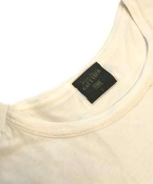 Jean Paul GAULTIER（ジャンポールゴルチェ）Jean Paul GAULTIER (ジャンポールゴルチェ) ロゴプリントTシャツ ホワイト サイズ:Lの古着・服飾アイテム