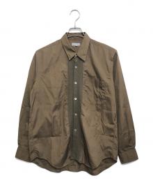 COMME des GARCONS HOMME（コムデギャルソン オム）の古着「縮絨切替シャツ」｜オリーブ