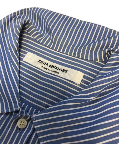 JUNYA WATANABE COMME des GARCONS（ジュンヤワタナベ コムデギャルソン）JUNYA WATANABE COMME des GARCONS ((ジュンヤワタナベ コムデギャルソン) 90's ストライプシャツ ブルー サイズ:不明の古着・服飾アイテム