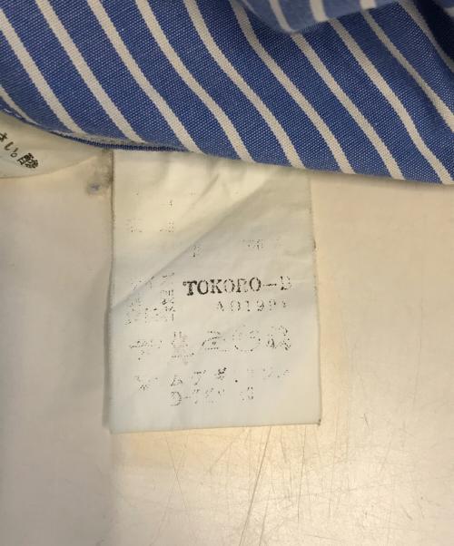 JUNYA WATANABE COMME des GARCONS（ジュンヤワタナベ コムデギャルソン）JUNYA WATANABE COMME des GARCONS ((ジュンヤワタナベ コムデギャルソン) 90's ストライプシャツ ブルー サイズ:不明の古着・服飾アイテム