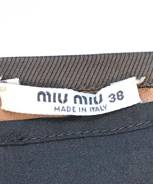 MIU MIU（ミュウミュウ）MIU MIU (ミュウミュウ) 00's ミニスカート ブラウン サイズ:38の古着・服飾アイテム