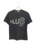 COMME des GARCONS HOMME PLUS（コムデギャルソンオムプリュス）の古着「スタッズロゴTシャツ」｜ブラック