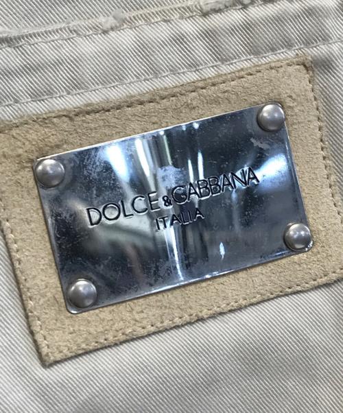 DOLCE & GABBANA（ドルチェ＆ガッバーナ）DOLCE & GABBANA (ドルチェ＆ガッバーナ) ダストダメージデニムパンツ ホワイト サイズ:46の古着・服飾アイテム