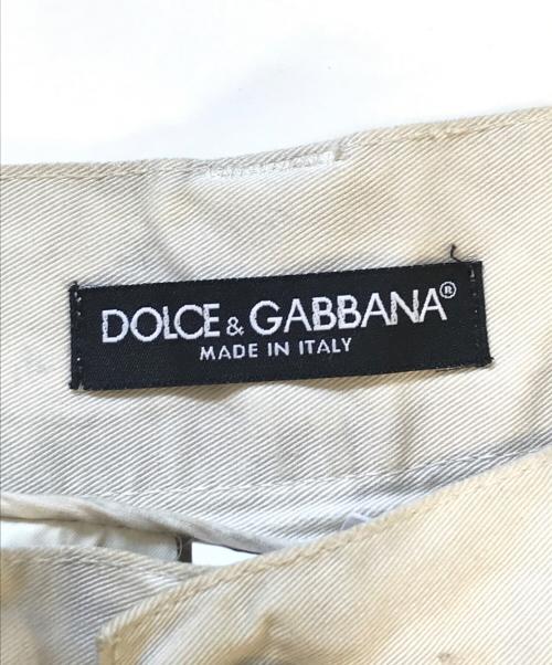 DOLCE & GABBANA（ドルチェ＆ガッバーナ）DOLCE & GABBANA (ドルチェ＆ガッバーナ) ダストダメージデニムパンツ ホワイト サイズ:46の古着・服飾アイテム