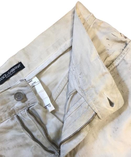 DOLCE & GABBANA（ドルチェ＆ガッバーナ）DOLCE & GABBANA (ドルチェ＆ガッバーナ) ダストダメージデニムパンツ ホワイト サイズ:46の古着・服飾アイテム