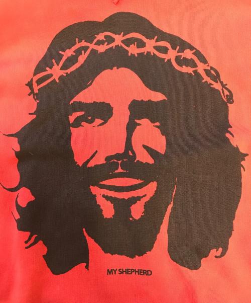 DSQUARED2（ディースクエアード）DSQUARED2 (ディースクエアード) Happy Jesus Red Hoodie レッド サイズ:Mの古着・服飾アイテム