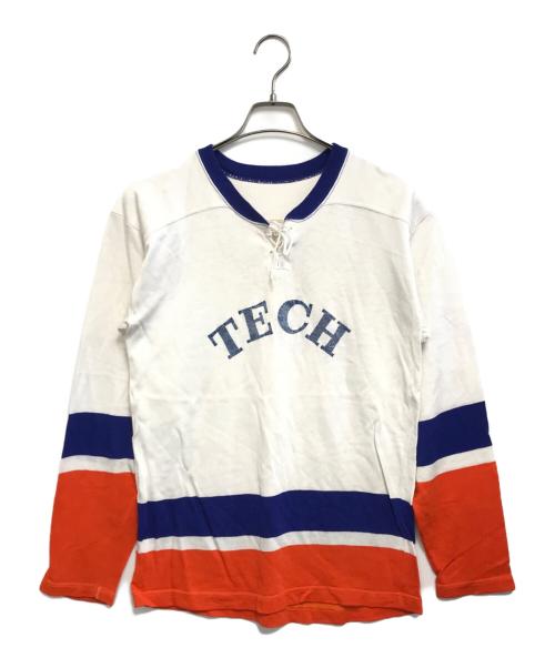 VINTAGE（ヴィンテージ）VINTAGE (ヴィンテージ) ナンバリング ゲームシャツ ホワイト×ブルー サイズ:表記なしの古着・服飾アイテム