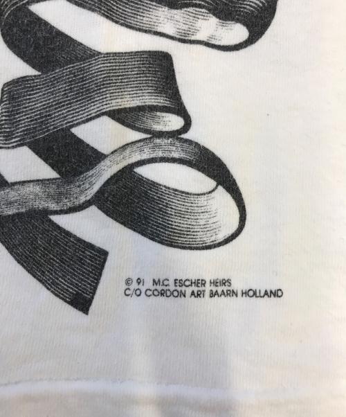 ESCHER（エッシャー）ESCHER (エッシャー) 90's  アートプリントTシャツ ホワイト サイズ:表記なしの古着・服飾アイテム