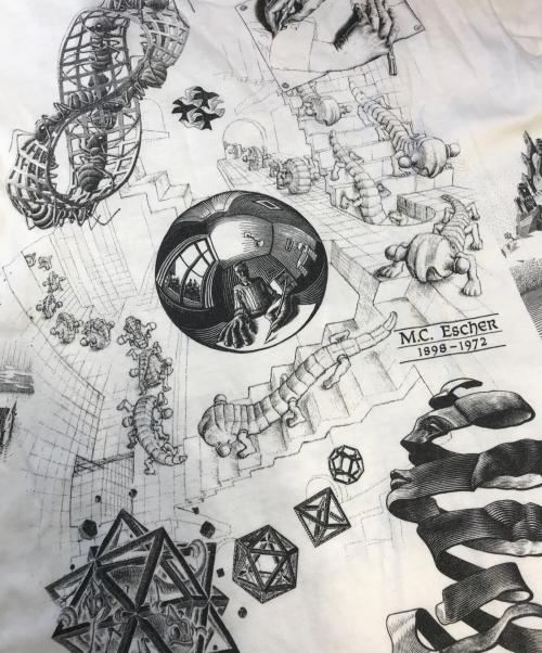 ESCHER（エッシャー）ESCHER (エッシャー) 90's  アートプリントTシャツ ホワイト サイズ:表記なしの古着・服飾アイテム