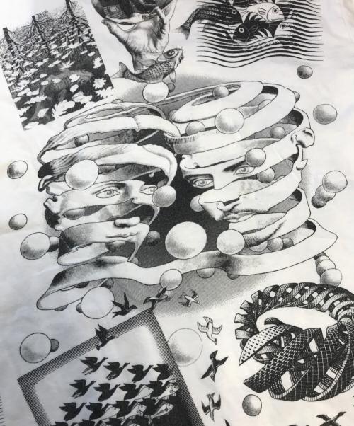 ESCHER（エッシャー）ESCHER (エッシャー) 90's  アートプリントTシャツ ホワイト サイズ:表記なしの古着・服飾アイテム