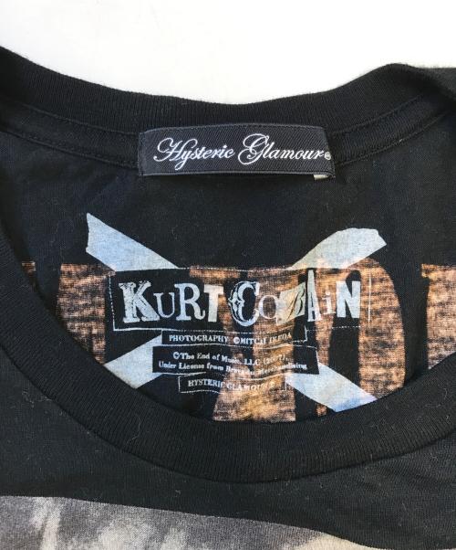 Hysteric Glamour（ヒステリックグラマー）Hysteric Glamour (ヒステリックグラマー) Kurt Cobain (カートコバーン) プリントTシャツ ブラック サイズ:FREEの古着・服飾アイテム