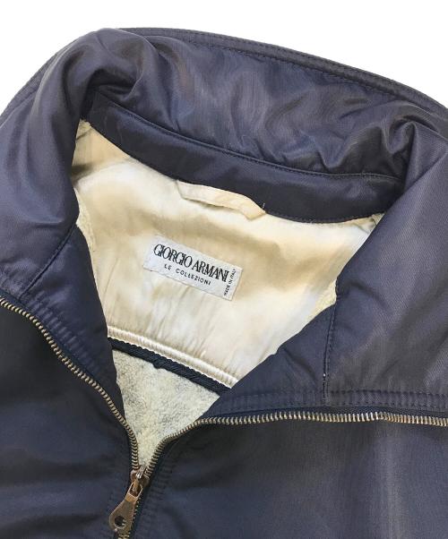GIORGIO ARMANI（ジョルジオアルマーニ）GIORGIO ARMANI (ジョルジオアルマーニ) 裏地ボアナイロンブルゾン ネイビー サイズ:不明の古着・服飾アイテム