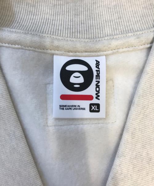Aape BY A BATHING APE（エーエイプ バイ アベイシングエイプ）Aape BY A BATHING APE (エーエイプ バイ アベイシングエイプ) スウェットカーディガン ベージュ サイズ:XLの古着・服飾アイテム