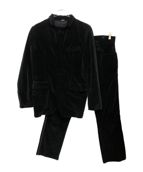 DOLCE & GABBANA（ドルチェ＆ガッバーナ）DOLCE & GABBANA (ドルチェ＆ガッバーナ) ベロアセットアップ ブラック サイズ:46の古着・服飾アイテム