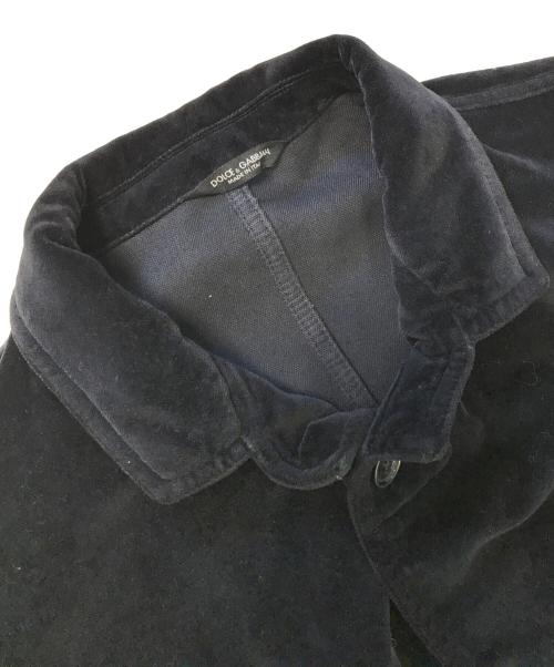 DOLCE & GABBANA（ドルチェ＆ガッバーナ）DOLCE & GABBANA (ドルチェ＆ガッバーナ) ベロアセットアップ ブラック サイズ:46の古着・服飾アイテム