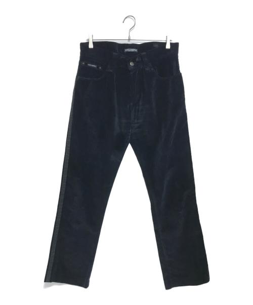 DOLCE & GABBANA（ドルチェ＆ガッバーナ）DOLCE & GABBANA (ドルチェ＆ガッバーナ) ベロアセットアップ ブラック サイズ:46の古着・服飾アイテム