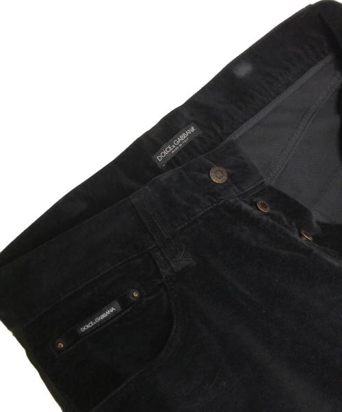 DOLCE & GABBANA（ドルチェ＆ガッバーナ）DOLCE & GABBANA (ドルチェ＆ガッバーナ) ベロアセットアップ ブラック サイズ:46の古着・服飾アイテム