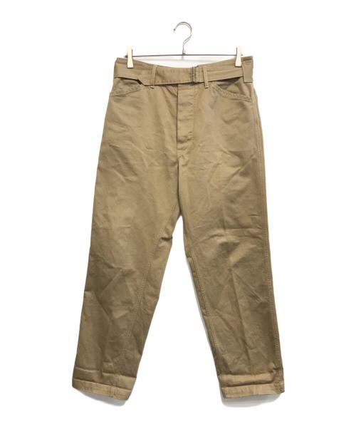 COMOLI（コモリ）COMOLI (コモリ) ベルテッドチノパンツ ベージュ サイズ:1の古着・服飾アイテム
