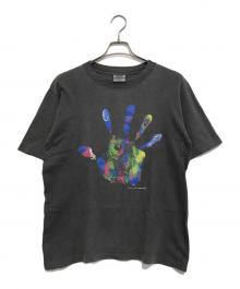 ONEITA（オニータ）の古着「PUSHEAD(パスヘッド) グラフィックプリントTシャツ」｜ブラック