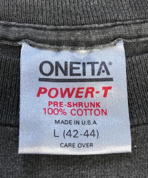 ONEITA（オニータ）ONEITA (オニータ) PUSHEAD(パスヘッド) グラフィックプリントTシャツ ブラック サイズ:Lの古着・服飾アイテム