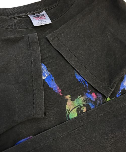 ONEITA（オニータ）ONEITA (オニータ) PUSHEAD(パスヘッド) グラフィックプリントTシャツ ブラック サイズ:Lの古着・服飾アイテム