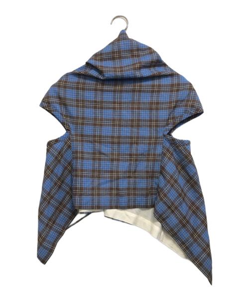 tricot COMME des GARCONS（トリココムデギャルソン）tricot COMME des GARCONS (トリココムデギャルソン) ドッキングブラウス ブルー サイズ:表記なしの古着・服飾アイテム