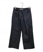 JOHN LAWRENCE SULLIVANジョン ローレンス サリバン）の古着「RIGID DENIM WIDE PANTS」｜インディゴ