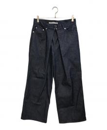 JOHN LAWRENCE SULLIVAN（ジョン ローレンス サリバン）の古着「RIGID DENIM WIDE PANTS」｜インディゴ